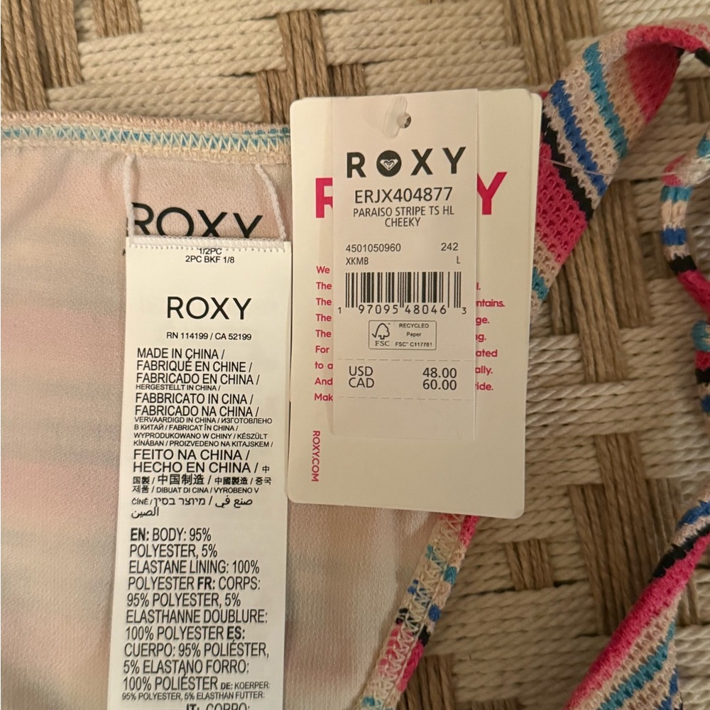 Roxy Multicolor Striped Bikini Bottom - image 3